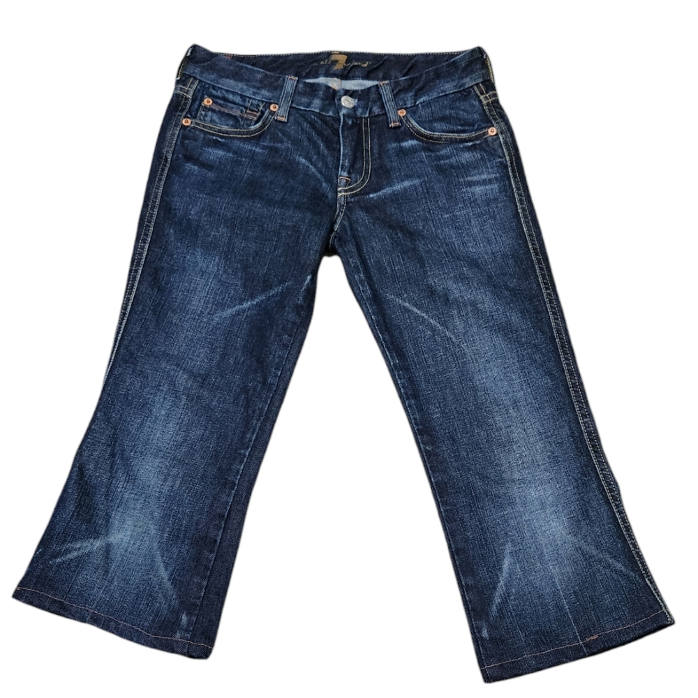 7 For All Mankind Blue Denim Jeans A-Pocket Medium Wash Size 26